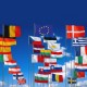 The flags of the 27 EU Member States following enlargement on 1 January 2007